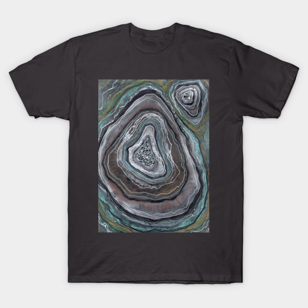 Warm Earth Handpainted Marble Stone Art T-Shirt by ArtisticEnvironments